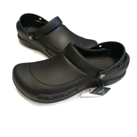 CROCS Bistro Lightweight Slip On Clogs Shoes Black Mens Size 10 Womens Size 12
