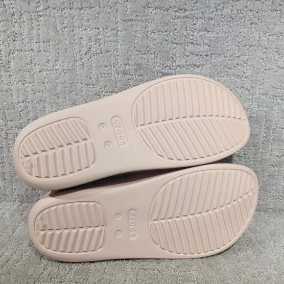 Crocs Getaway Platform Women's Size US 11 Peach Pink Rubber Flip Flops Sandals