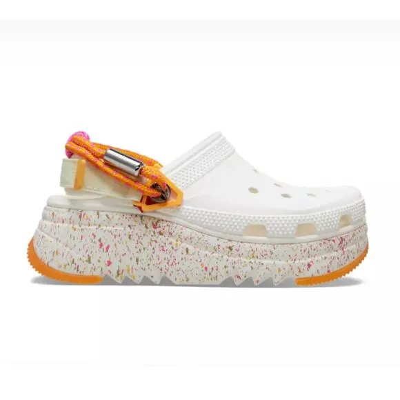 CROCS Hiker Xscape Festival Clog Shoes 'Chalk/Orange'  Women's Size 9 Mens 7