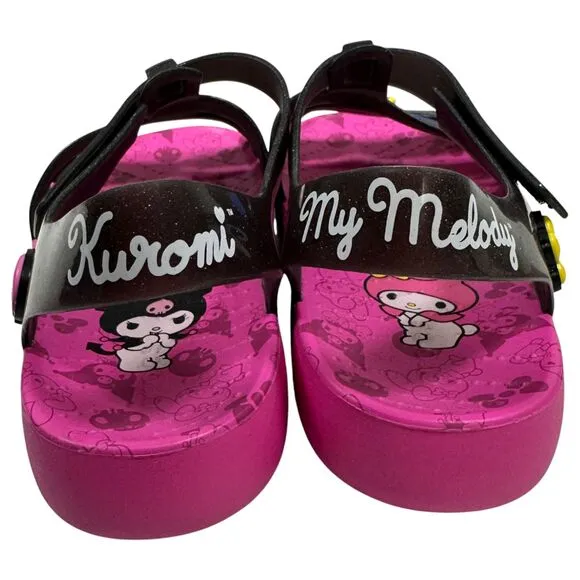 Crocs X Hello Kitty My Melody Kuromi Sandals Girls Size 2