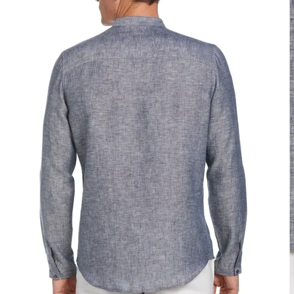 Cubavera TWO-POCKET PINTUCK Pullover Mandarin collar Linen SHIRT sz-XXL nwt