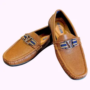 Curt &amp; Larson Victory-Y Slip On Loafer Boys 4M Preppy Cognac Nautical NWOT