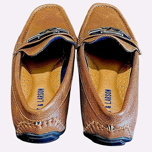 Curt &amp; Larson Victory-Y Slip On Loafer Boys 4M Preppy Cognac Nautical NWOT