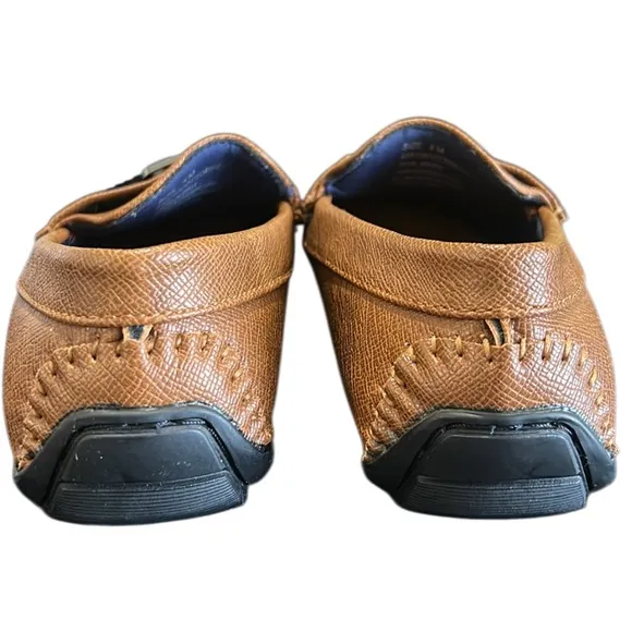 Curt &amp; Larson Victory-Y Slip On Loafer Boys 4M Preppy Cognac Nautical NWOT