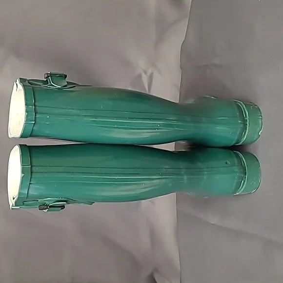 DAILY Shoes All Rubber Tall Shaft Rain Boots, Green, Size 5