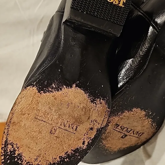 Dan Post black leather cowboy boots 10.5 EW very good condition