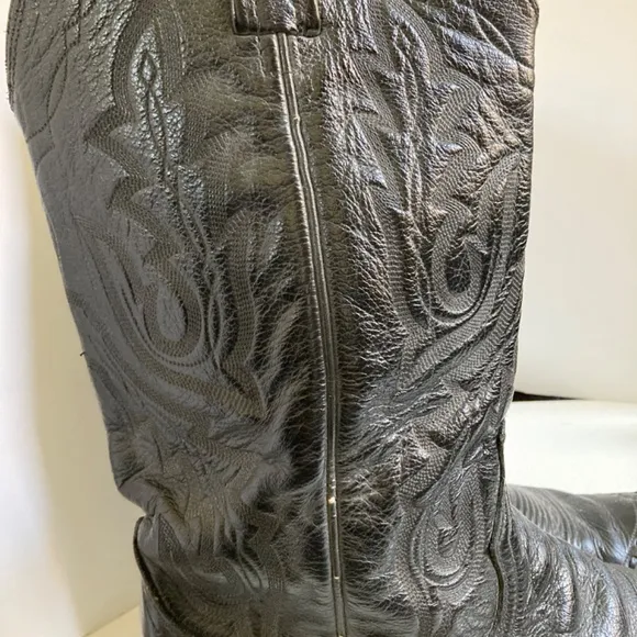 Dan Post Black Leather Cowboy Boots Men’s Size 11