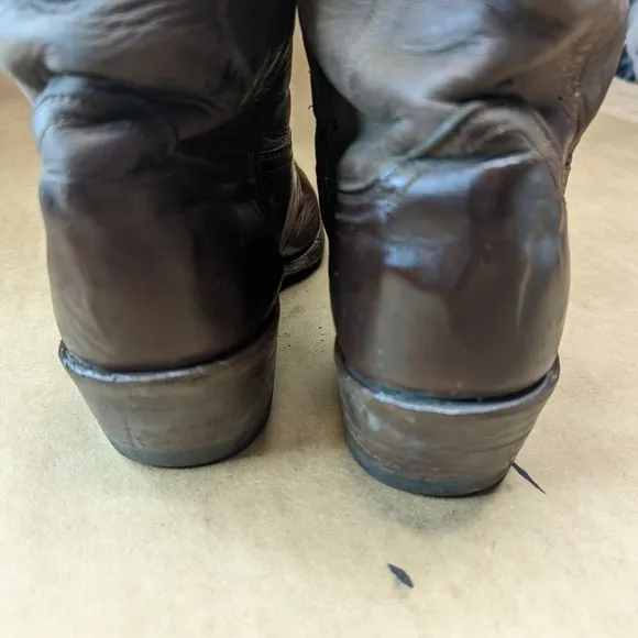 Dan Post boots men's size 9.5D brown distressed leather Western cowboy boots. Pu