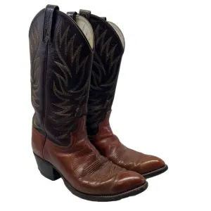 Dan Post Cowboy Boots Men's 9.5 D Brown Milwaukee Western 6884 Stitched