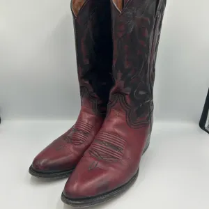 Dan Post Leather Dark Cherry Cowboy Boots 2112 R Size 9.5 D Mens