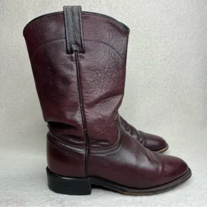 Dan Post Leather Western Roper Boots-Oxblood Burgundy-Women’s 6-Boho-Festival