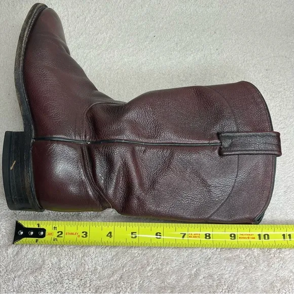 Dan Post Leather Western Roper Boots-Oxblood Burgundy-Women’s 6-Boho-Festival