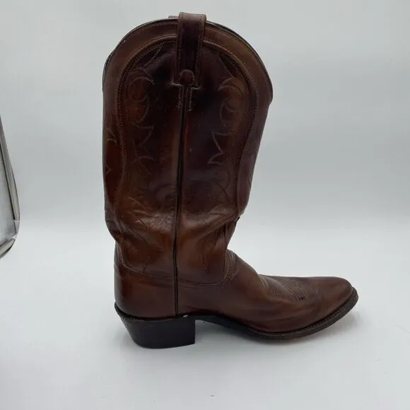 Dan Post Men's Cowboy Western Boots Brown Leather Size 10.5 D