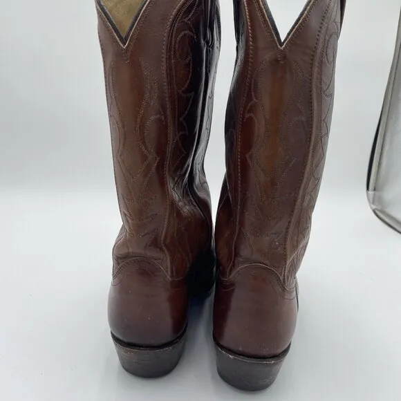 Dan Post Men's Cowboy Western Boots Brown Leather Size 10.5 D