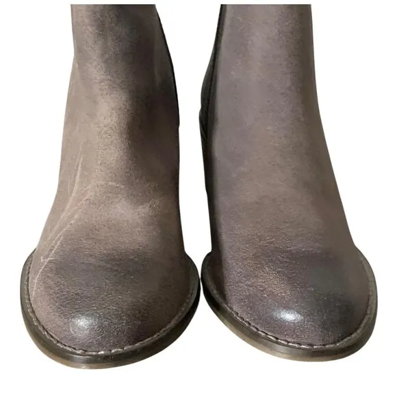 DANIBLACK Distressed Taupe Brown Knee-High Heeled Women's Boots NWOB Size 7.5