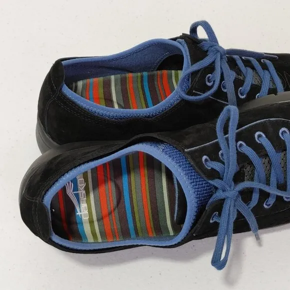 Dansko Black Suede Leather Lace Up Sporty Sneakers Men's Size 42 / 8.5-9…
