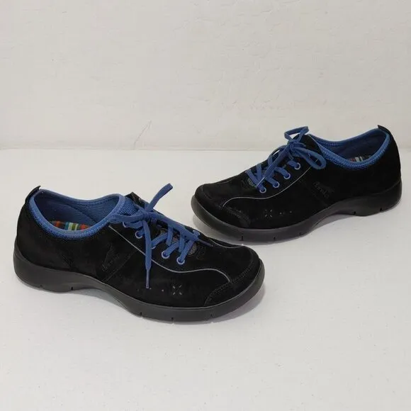 Dansko Black Suede Leather Lace Up Sporty Sneakers Men's Size 42 / 8.5-9…