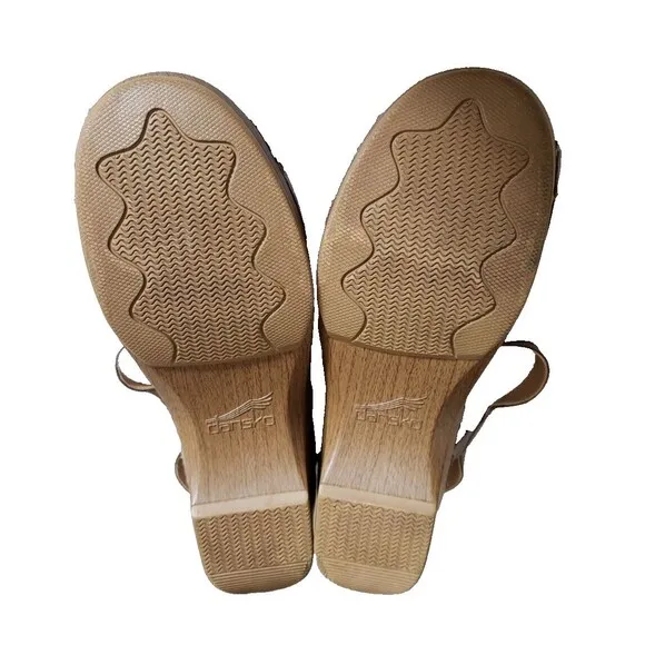 Dansko Season Burnished Calf Stone Sandal Women's Size 9.5 - 10 EUR Size 40