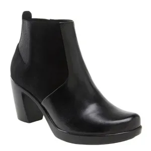 DANSKO Tiffany Nappa Suede Chelsea Ankle Boots 40 10.5 Block Heel Pull On Black