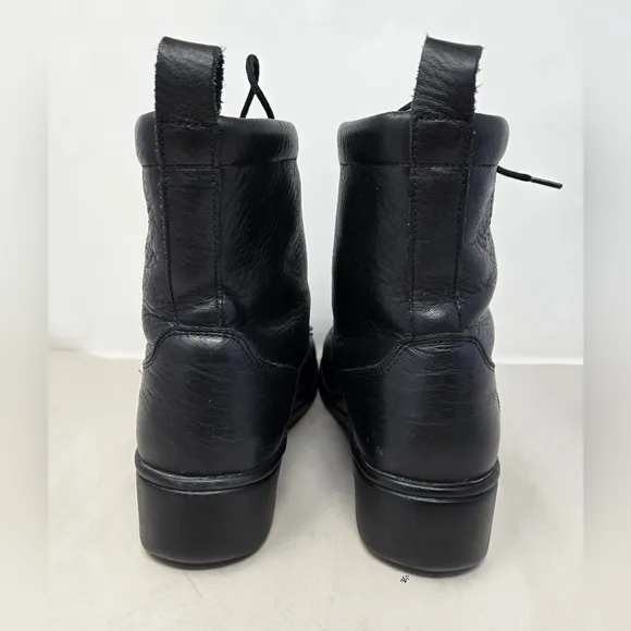 Dansko Womens Kiltie Ankle Boots Sz 40=9.5 to 10 Black Leather Lace Up Casual
