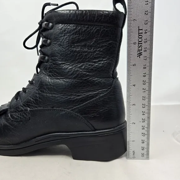 Dansko Womens Kiltie Ankle Boots Sz 40=9.5 to 10 Black Leather Lace Up Casual