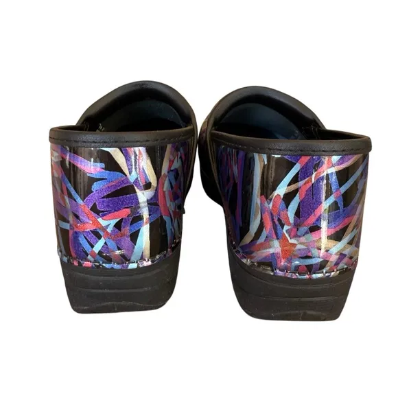 Dansko XP 2.0 Professional Ribbon Patent Leather Clog Shoes Women's EU Size 38