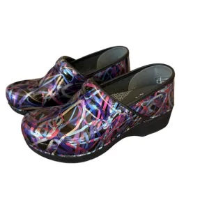 Dansko XP 2.0 Professional Ribbon Patent Leather Clog Shoes Women's EU Size 38