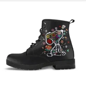 Day Of The Dead Colourful Snoopy – Leather Boots