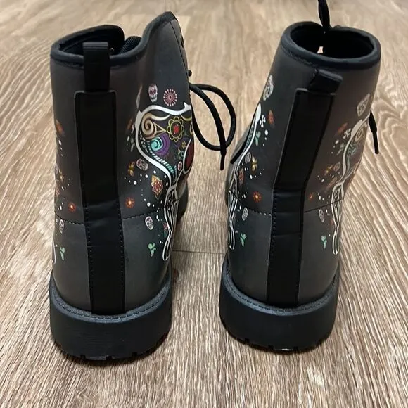 Day Of The Dead Colourful Snoopy – Leather Boots