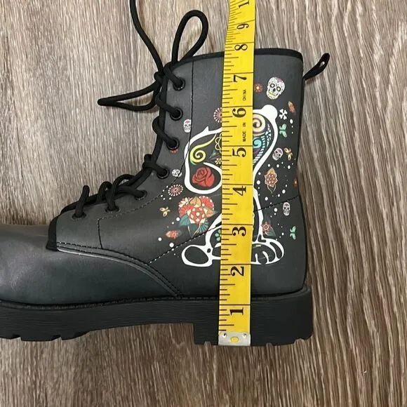 Day Of The Dead Colourful Snoopy – Leather Boots