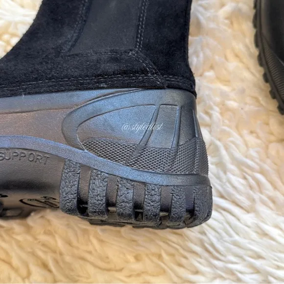 Diemme Balbi Suede Ankle Duck Chelsea Boots Black 36 NWOB