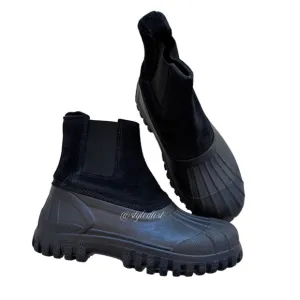 Diemme Balbi Suede Ankle Duck Chelsea Boots Black 36 NWOB