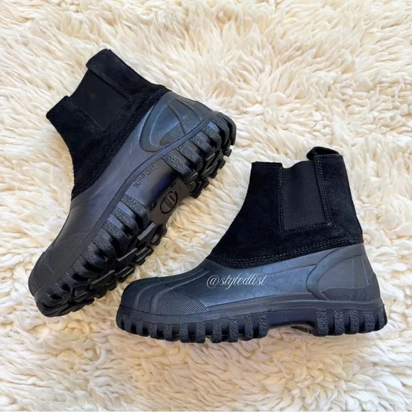 Diemme Balbi Suede Ankle Duck Chelsea Boots Black 36 NWOB