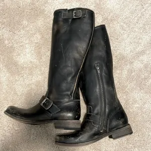 Distressed Leather Frye Boots