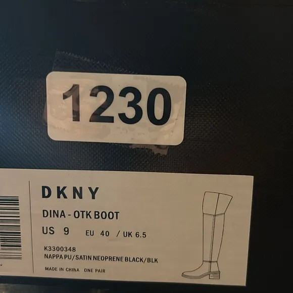 DKNY Dina Over-the- Knee Zip Dress Boots Size 9