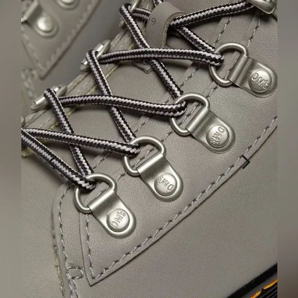 Doc Martens Combs Faux Fur-Lined Grey OIL FULL GRAINED Casual Boots size‎ 10 new