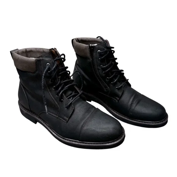 DOCKERS Dudley Black Leather Boots size 12
