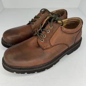 Dockers Mens M090-3902 Brown Casual Leather Lace Up Size 10M Oxford Shoes