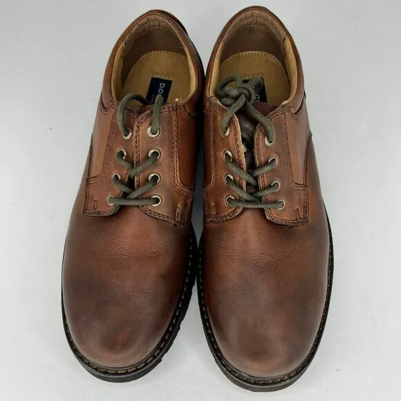 Dockers Mens M090-3902 Brown Casual Leather Lace Up Size 10M Oxford Shoes