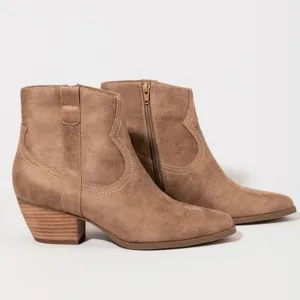 Dolce Vita Perdue Faux Suede Western Boots I Taupe New! Size 8.5M!!!