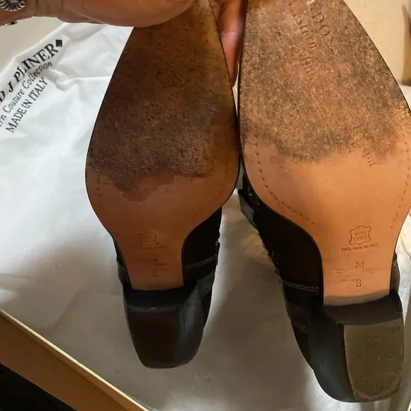 Donald J Pliner black western calf boots