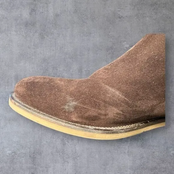 Donald J Pliner Men's Suede Chelsea Boots – Brown