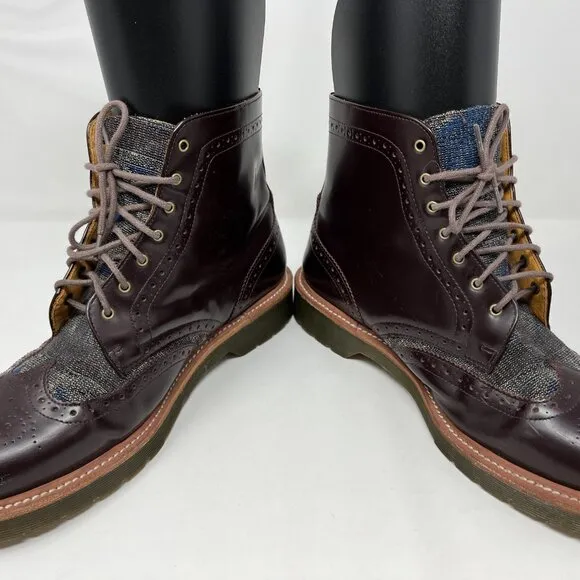 Dr. Doc Martens Bentley Original Smooth Leather Oxford Wingtip Boots Size 9 M