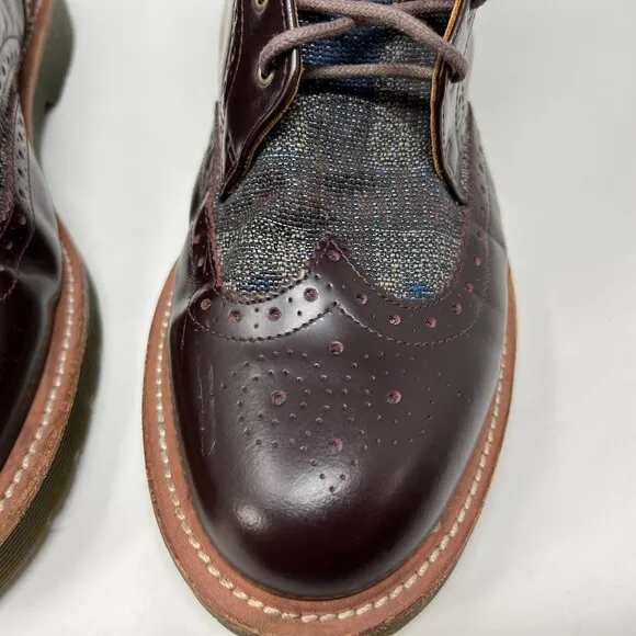 Dr. Doc Martens Bentley Original Smooth Leather Oxford Wingtip Boots Size 9 M