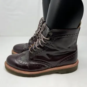 Dr. Doc Martens Bentley Original Smooth Leather Oxford Wingtip Boots Size 9 M