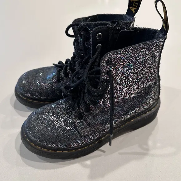 Dr. Marten 1460 Metallic Suede Lace Up Boots Girls Size 13