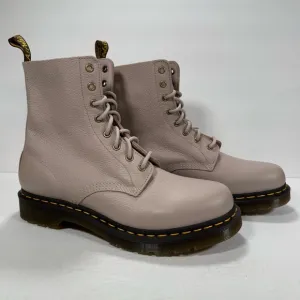 Dr. Martens 1460 Pascal Virginia Leather Boots Taupe Women's Size 11