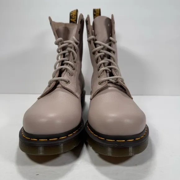 Dr. Martens 1460 Pascal Virginia Leather Boots Taupe Women's Size 11