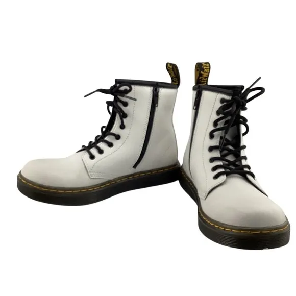 Dr. Martens 1460 Smooth Leather Lace Up Ankle Boots White Size 5 Womens Combat