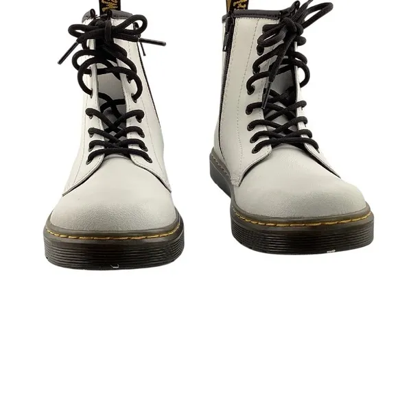 Dr. Martens 1460 Smooth Leather Lace Up Ankle Boots White Size 5 Womens Combat